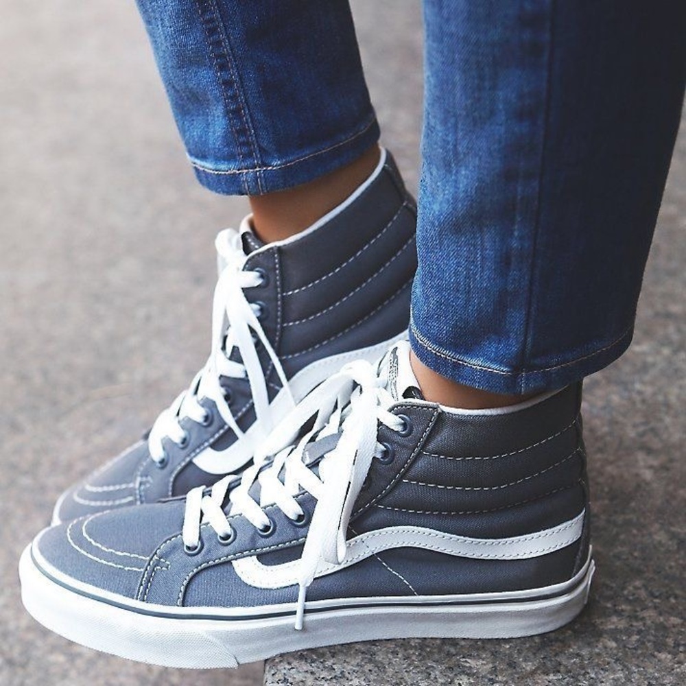 Vans Grey High Top Skate Sneakers Women’s Size 7.5